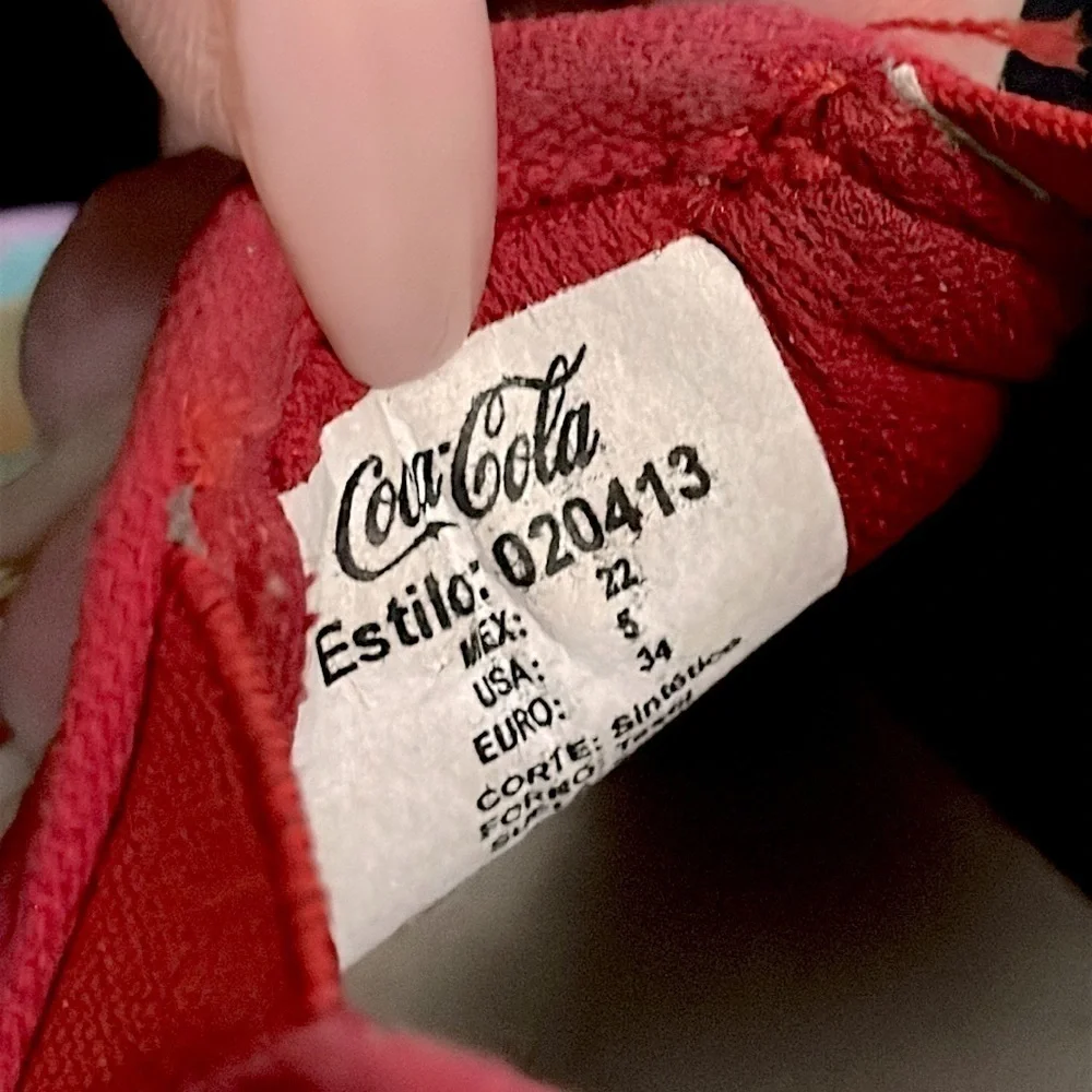 Rare EUC Coca Cola 1971 Unity Collection shoes kids US 5 Mex 22  Multicolor